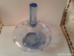Antik kék likőrös üveg 1920-1940
