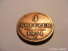 1 kreuzer 1851 E.