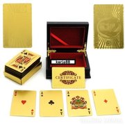 24 karátos arany Póker kártya 100 Dollár hátlap,díszdoboz