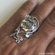 Thaiföldi Antikolt Ezüst Rózsa Virág Gyűrű