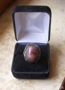 Rodonit féldrágaköves bieder gyűrű