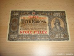 1923 1000 korona 8 fillér EF+/ T2