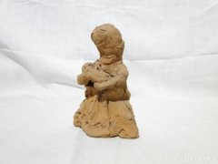 0459 Jelzetlen kerámia figura anya gyermekével