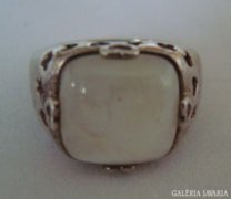 Antik ezüst gyűrű gyöngyházzal