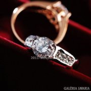 1,75 ct solitér gyémánt gyűrű (labor ) 18 k fehér aranyozott