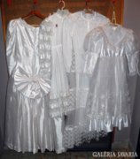 3db koszorúslány és 1 menyasszonyi ruha