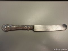 Neobarokk ezüst nyelű vajazó kés
