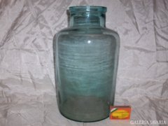 Antik, zöld színű 5 literes befőttes üveg