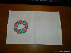 Antique hand-embroidered tablecloth - napkin?