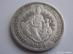 1929. évi ezüst 2 pengő F/VG