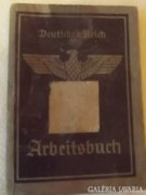 Eredeti német II. vh.-s munkakönyv