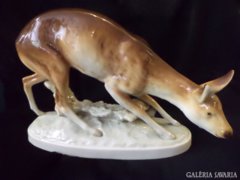 Porcelán szarvas figura jelzetlen 