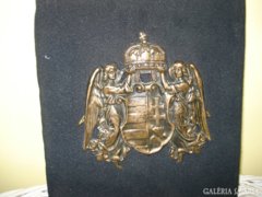 Falra akasztható magyar címer bronzból