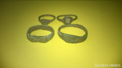 Római bronz gyűrűk