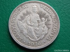 1936. évi ezüst 2 pengő F/VG 02.