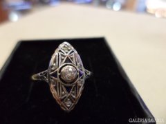 Különlegesen szép antik gyémánt és zafír ART DECO gyűrű !!!!