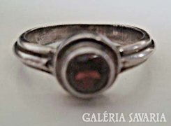 Antik gránát köves  ezüst gyűrű