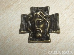 Jézus Arckép 3D-s bronz medál 