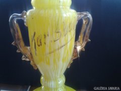 Üveg váza Karlsbad feliratú!