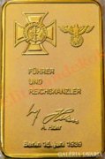 Német arany tömb REPLIKA - Adolf Hitler aláírásával