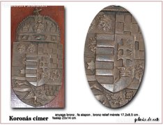 Magyar címer bronz relief
