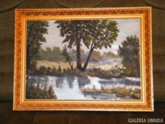 Régi olajfestmény, festmény ,szép fakeretben 80x60 cm