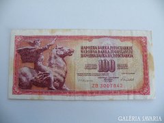 JUGOSZLÁVIA 100 DINÁR 1986 ZB