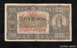 1000 Korona 1923  8 fillér fb