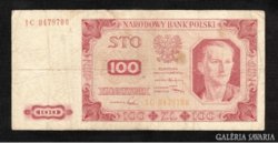 100 Zloty 1948  Lengyelország Ritka