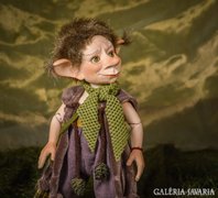 Kobold porcelán testű baba, fantasy figura: Teó - LegendLand
