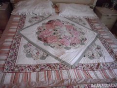 Álomszép shabby chic stílusú patchwork ágytakaró. 264x270cm.