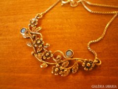 Opál köves gyönyörű ezüst collié - nyakék