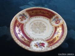 Arany brokát-bordó-kézzel festett tányér 14,5cm