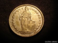 Svájc 1/2 frank 1958 Ag ezüst
