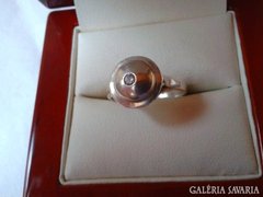 Ezüst button gyűrű