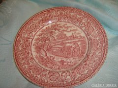 Meseszép angol jelenetes 19.5 cm lovas tányér