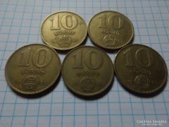 Szép 5 darab 10 Forint 1983-1987