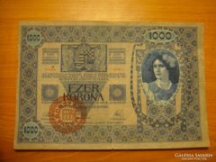 *** 1902 -es 1000 korona MAGYAR bélyegzővel  ***