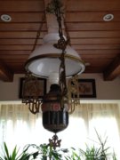Antik majolika aljú lüszter lámpa