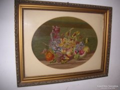 Goblein antique picture, still life, in a nice frame, 76 x 60 cm