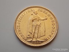 1906 évi arany 10 Korona aUNC/XF