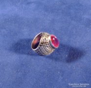 Antik orosz ezüst gyűrű rubinnal