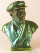 Zsolnay eozin mázas Lenin szobor 27 cm