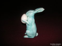 Zsolnay  kék  ,antik húsvéti nyúl /ritkán látható tárgy