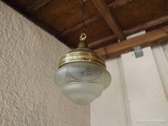 Antik díszes réz konyhai függő lámpa