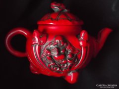 Kínai teás kiöntő, Buddha díszitéssel