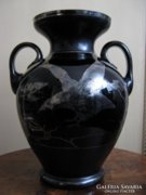  Antik kinaizáló art-deco üveg váza , amfora