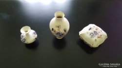 Sorszámozott Zsolnay búzavirág bonbonier és váza