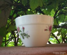 Rózsás kínai porcelán kaspó tál (2)