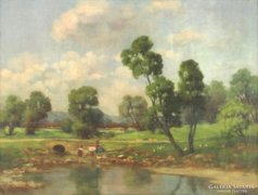 Magyar festő, XX. század első fele : Mosás a patak